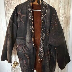 Vintage Style Black and Brown Patterned Jacket